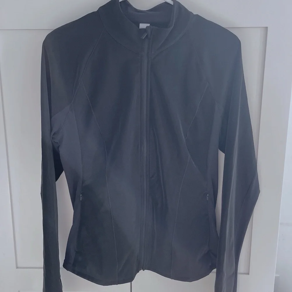 Victoria's Secret Suede Effect Vegan Leather Full Zip Active Jacket - Picture 2 of 6